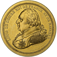 France, Médaille, Roi de France, Louis XVIII, Cupro-nickel Aluminium, Piéfort