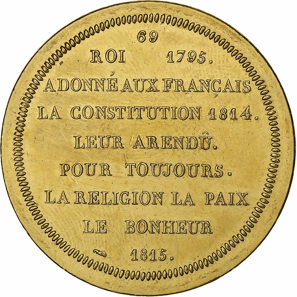 France, Médaille, Roi de France, Louis XVIII, Cupro-nickel Aluminium, Piéfort