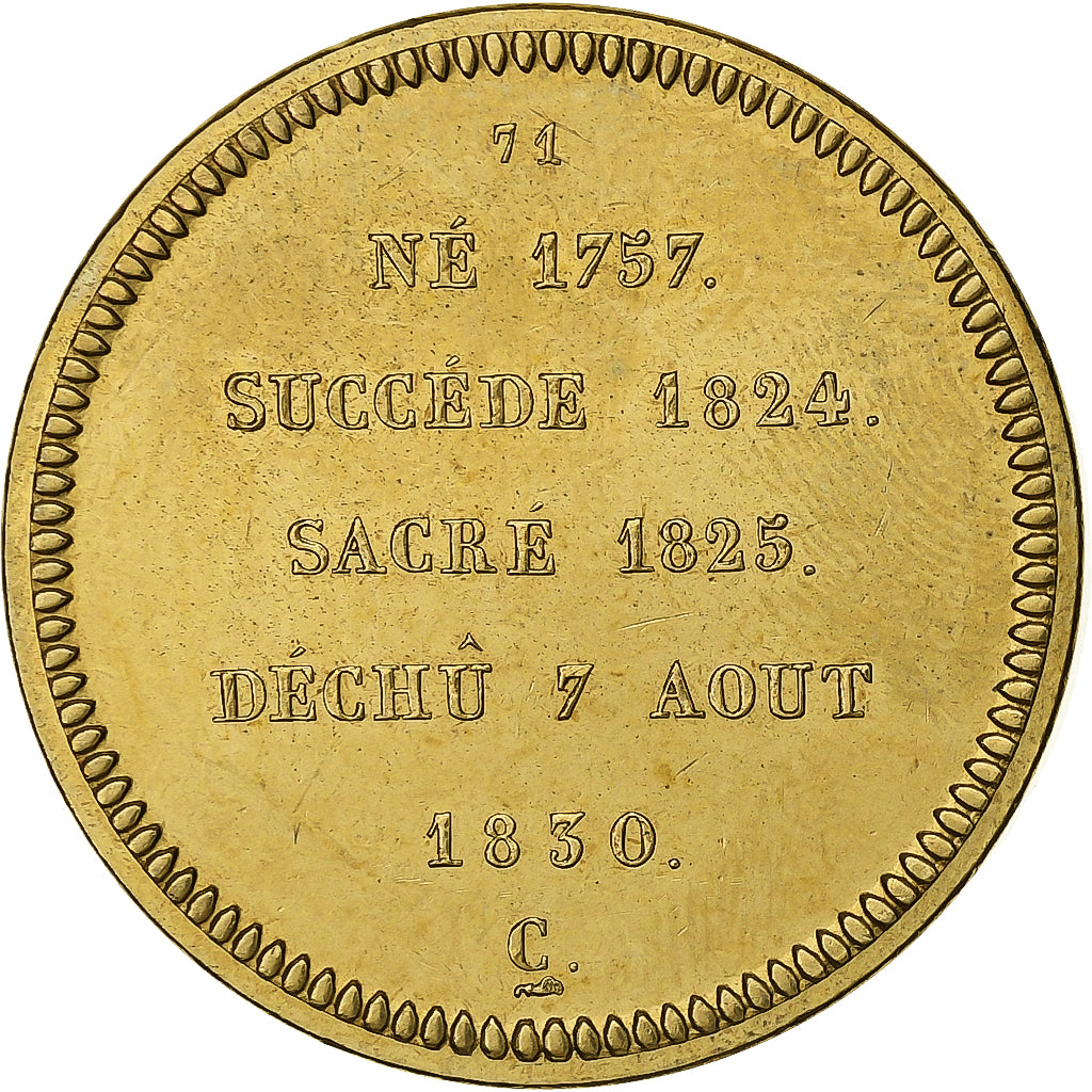 Francia, medaglia, Roi de France, Charles X, Rame-nichel-alluminio, Piéfort