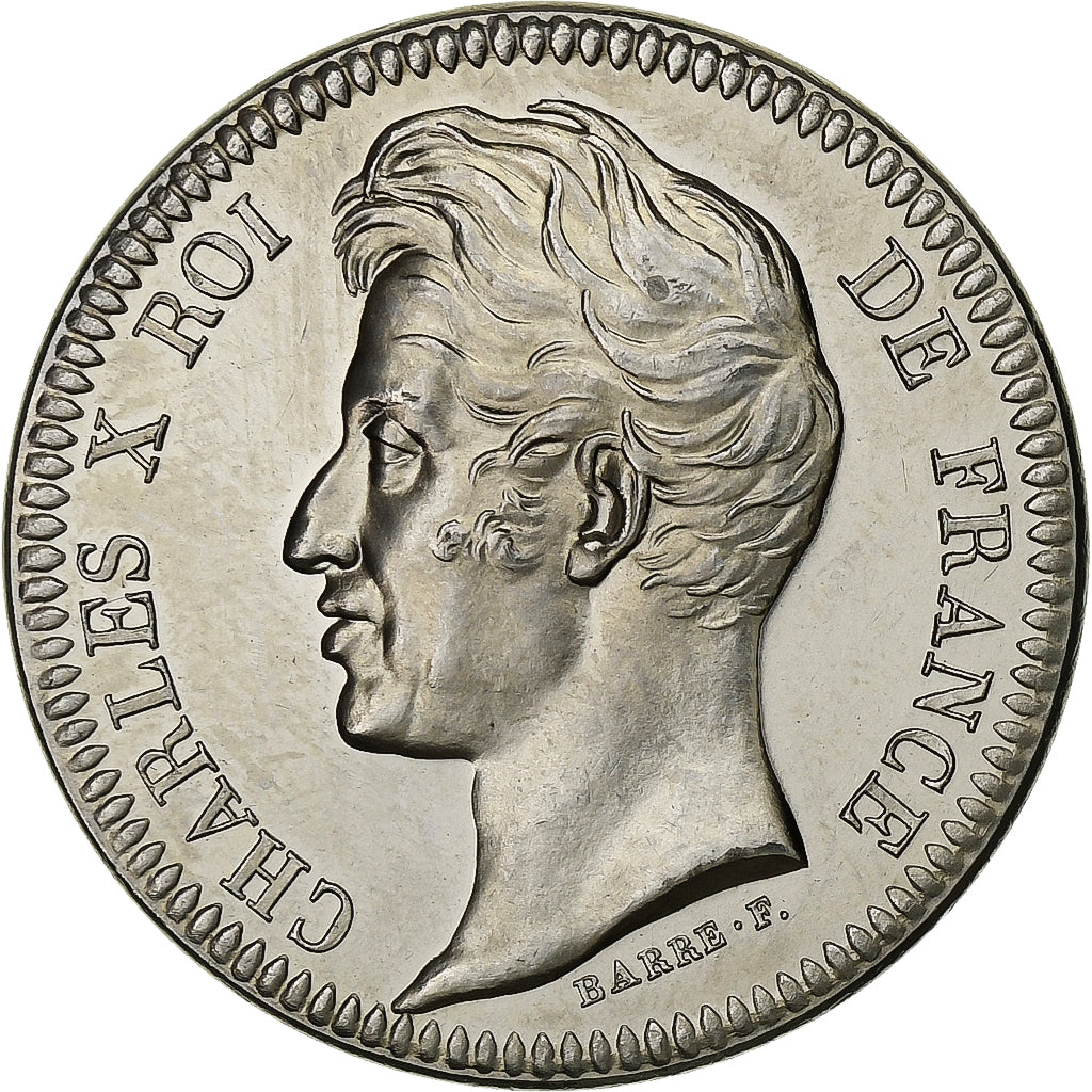 France, Medal, Roi de France, Charles X, Copper-nickel, Piéfort, MS(64)