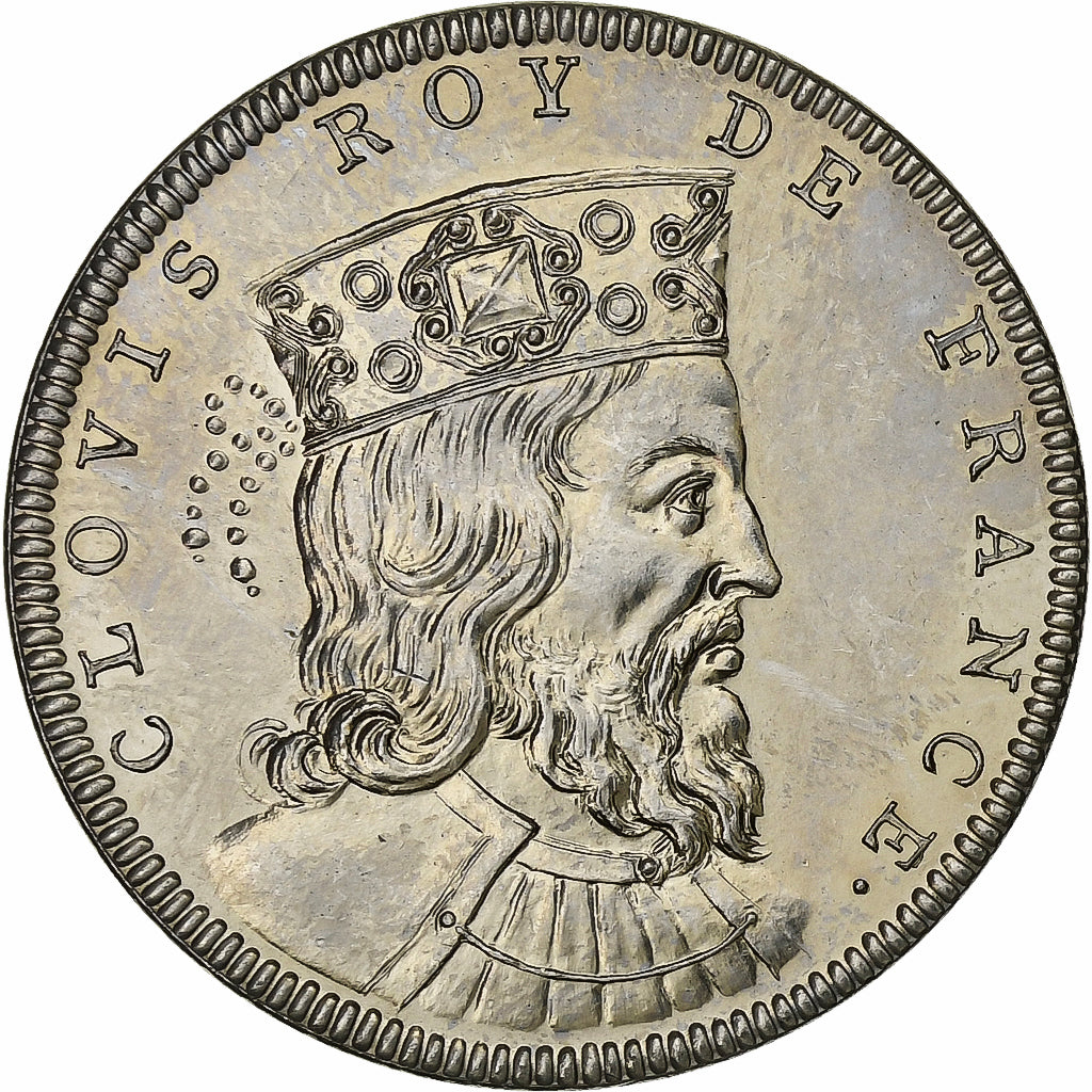 France, Medal, Roi de France, Clovis, Copper-nickel, Piéfort, MS(64)