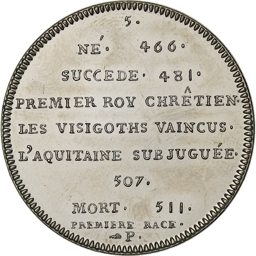 France, Medal, Roi de France, Clovis, Copper-nickel, Piéfort, MS(64)