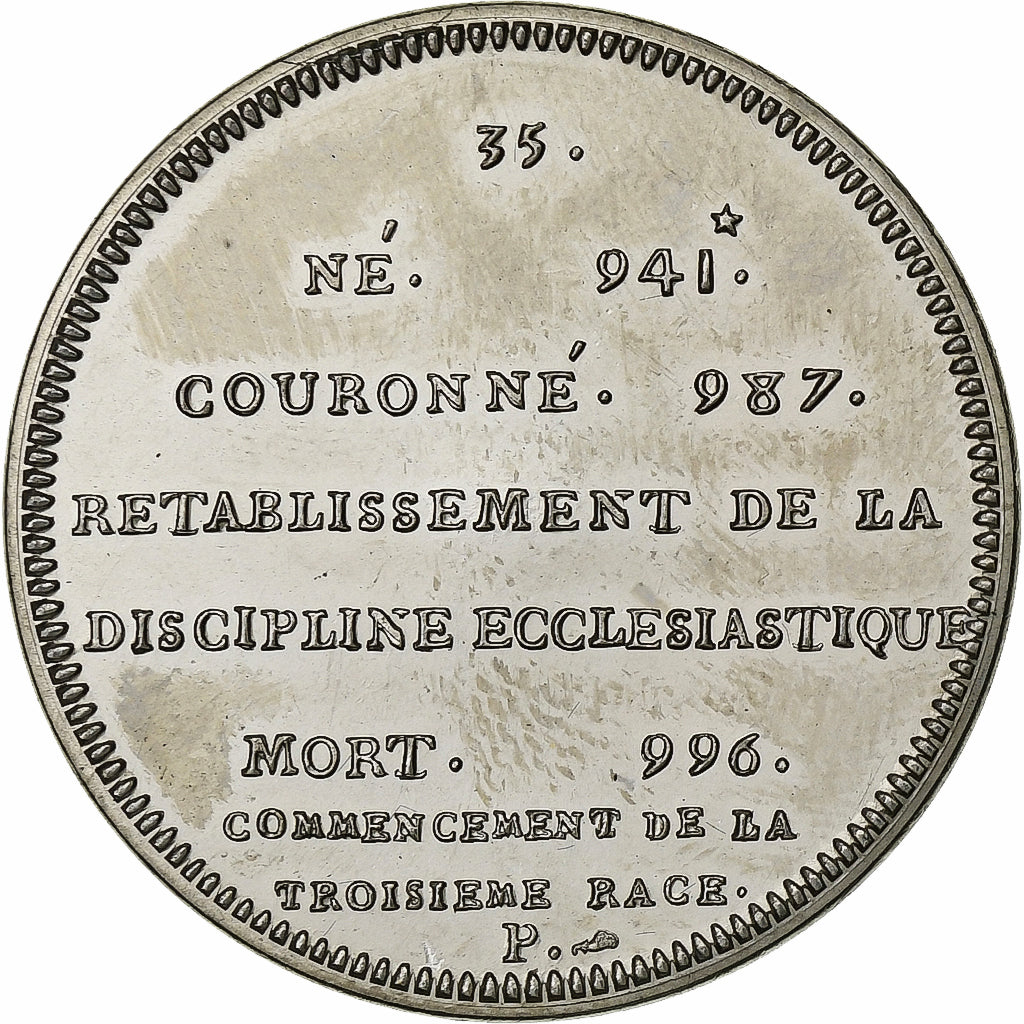 Frankreich, Medaille, Roi de France, Hugues Capet, Kupfer-Nickel, Piéfort, UNZ+
