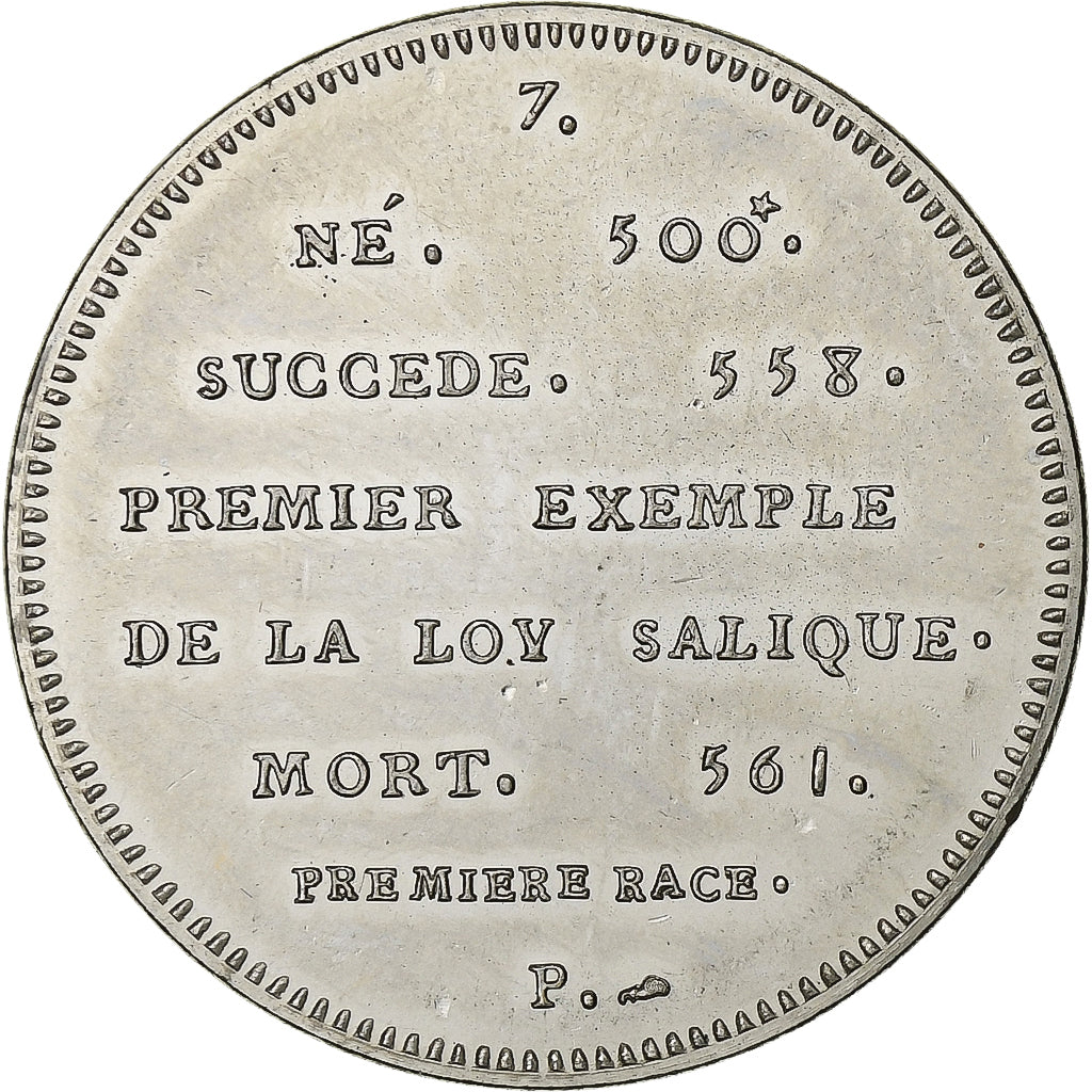 Frankreich, Medaille, Roi de France, Clotaire Ier, Kupfer-Nickel, Piéfort, UNZ+