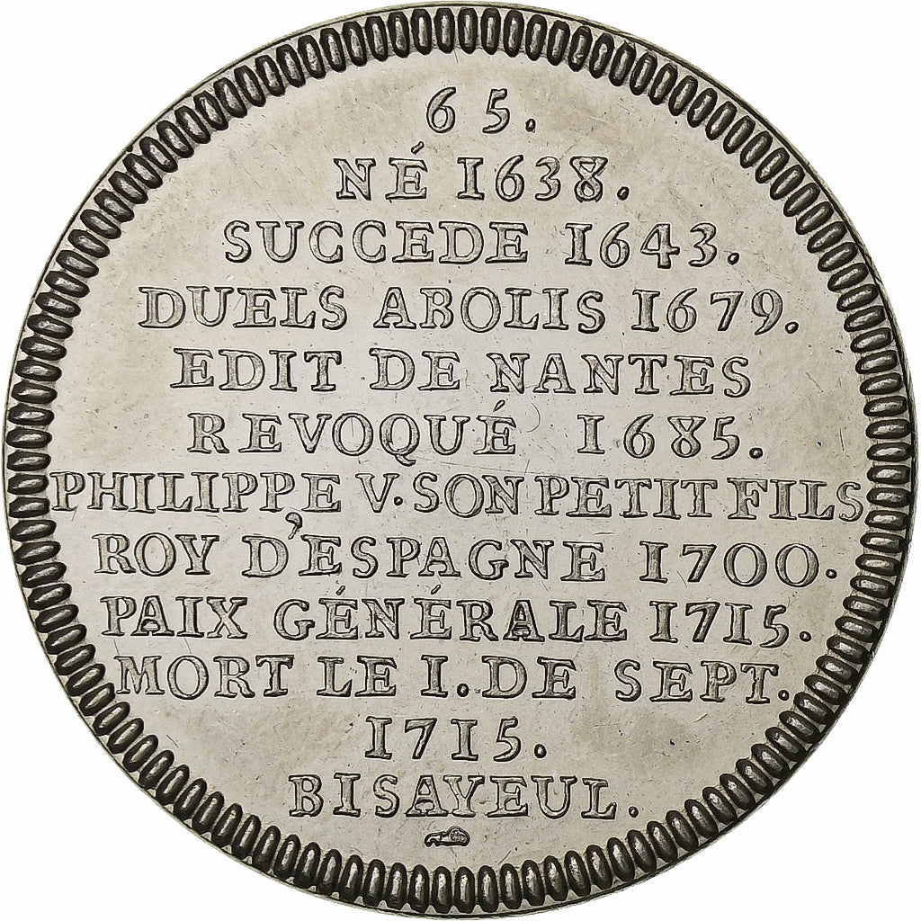France, Medal, Roi de France, Louis XIV, Copper-nickel, Piéfort, MS(64)