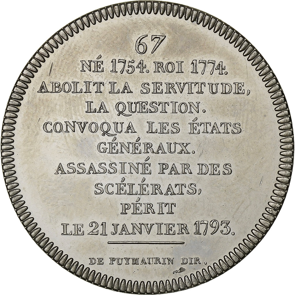 Frankreich, Medaille, Roi de France, Louis XVI, Kupfer-Nickel, Piéfort, UNZ+