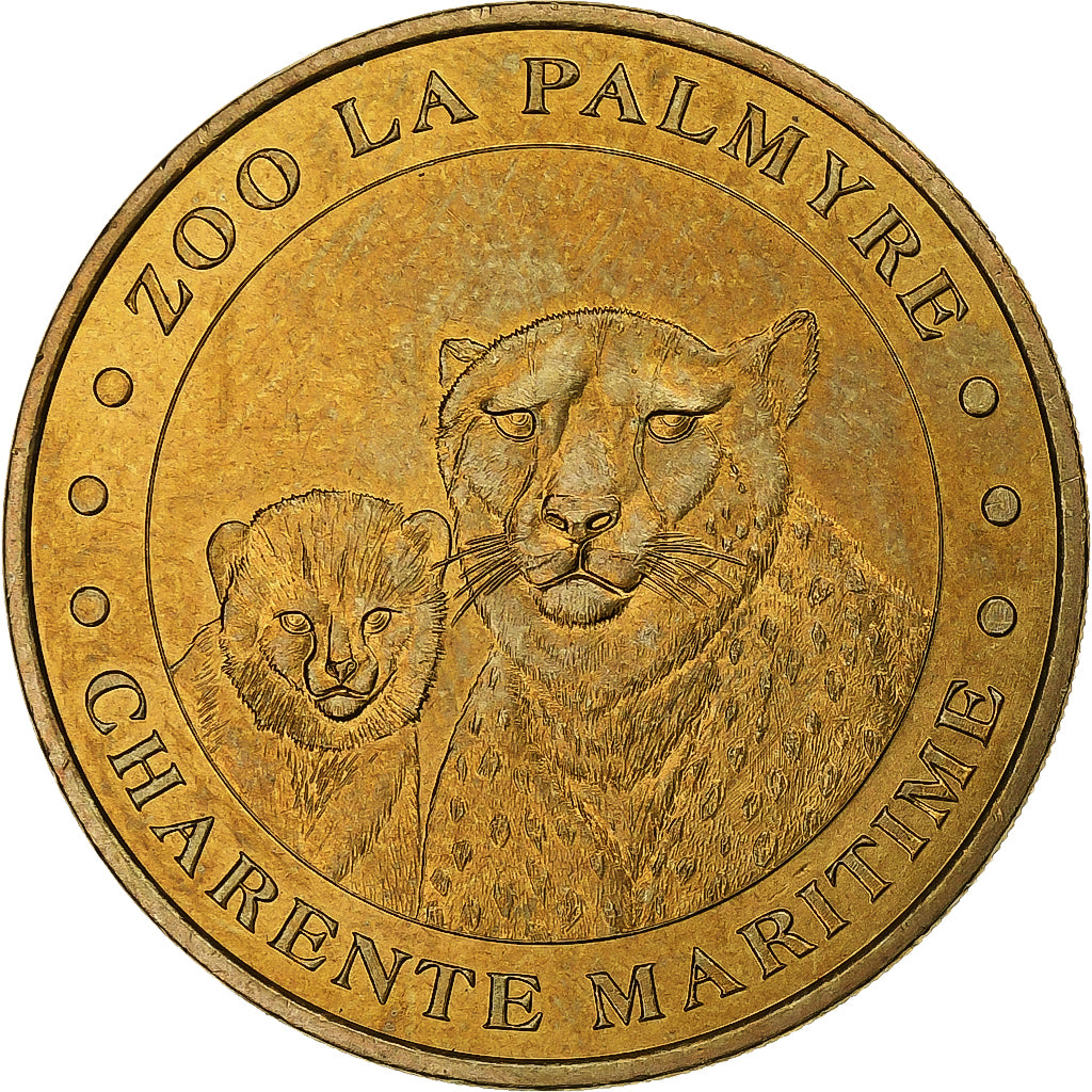 France, Token, 17/ Zoo de la Palmyre - Guépards, 2003, Copper-nickel Aluminium