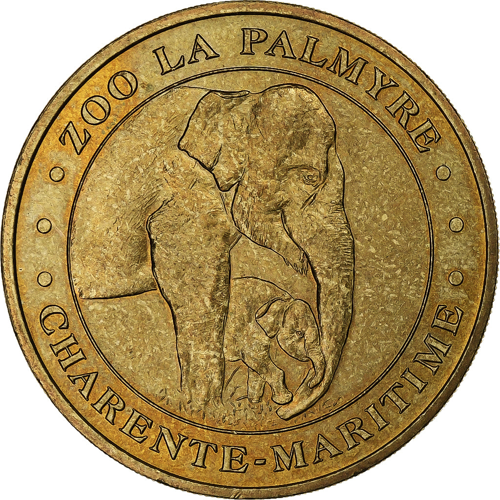 France, Token, 17/ Zoo de la Palmyre - Eléphants, 2004, Copper-nickel
