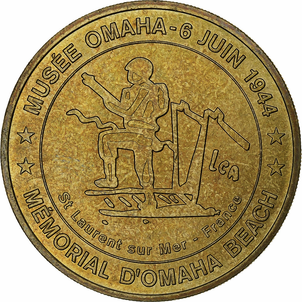 Francia, ficha, Mémorial d'Omaha Beach, 2004, Rame-nichel-alluminio, MDP, BB+