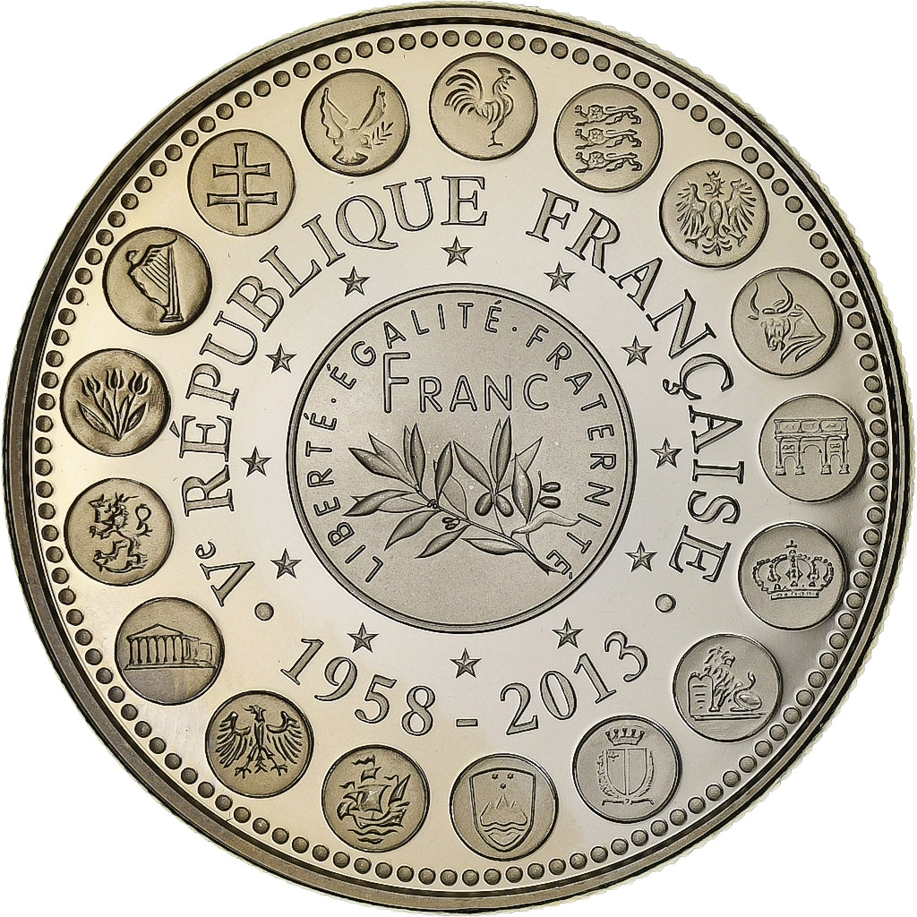 Francia, medaglia, L'Europe des XXVII, Veme République, Rame-nichel, FDC