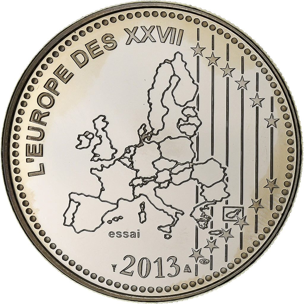 Francia, medaglia, L'Europe des XXVII, Veme République, Rame-nichel, FDC