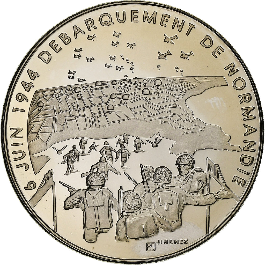 Francia, medaglia, 1939-1945, Débarquement de Normandie, Rame-nichel, FDC