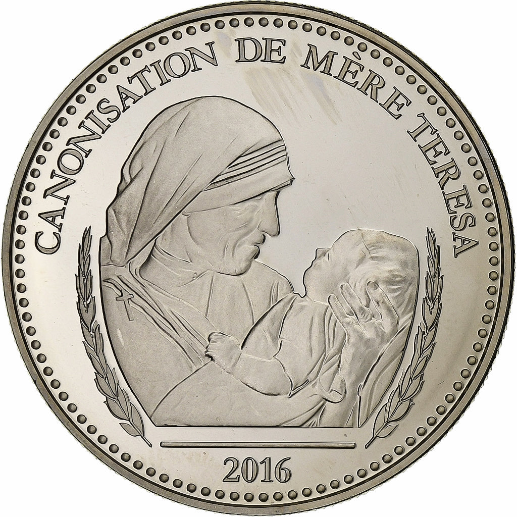 Vaticano, medaglia, Canonisation de Mère Teresa, 2016, Rame-nichel, FDC