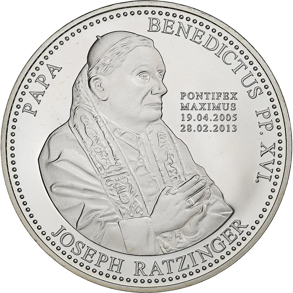 Watykan, medal, Le Pape Benoit XVI, 2013, Srebro, MS(65-70)