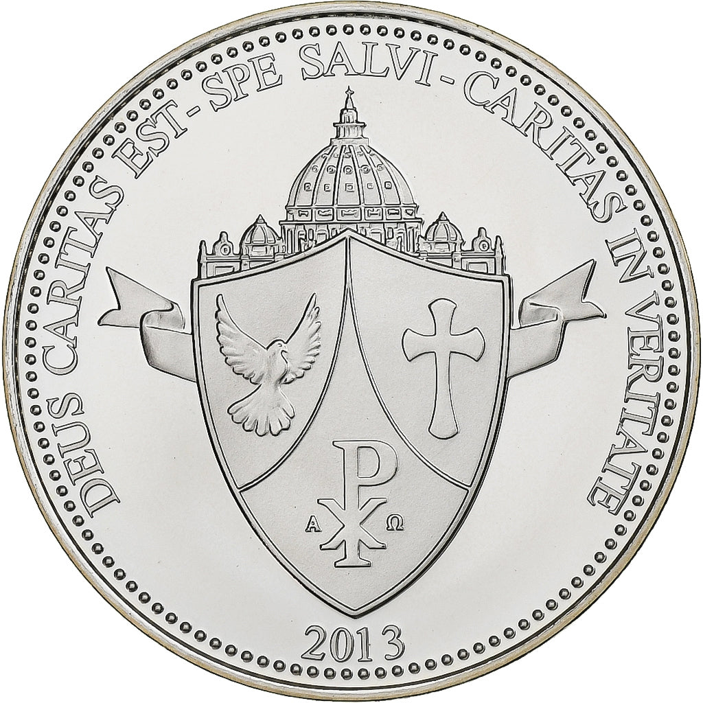 Watykan, medal, Le Pape Benoit XVI, 2013, Srebro, MS(65-70)