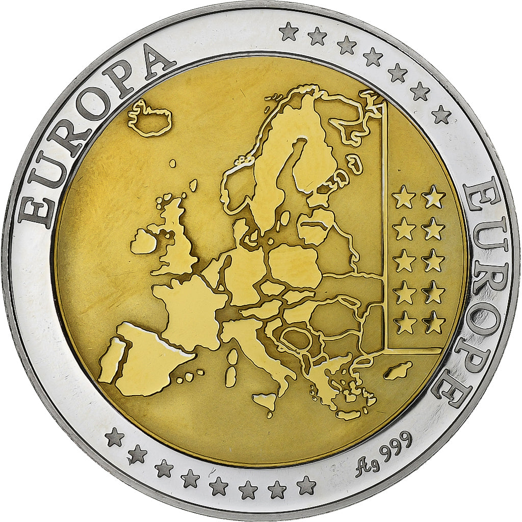 France, Medal, Europe, République Française, Silver, MS(65-70)