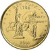Stati Uniti, Quarter, Quarter Dollar, 2001, U.S. Mint, New York 1788, Doratura
