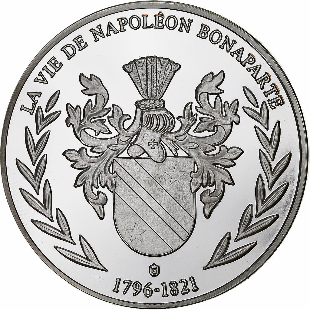 França, medalha, La vie de Napoléon Bonaparte, le Sacre de l'Empereur, Prata