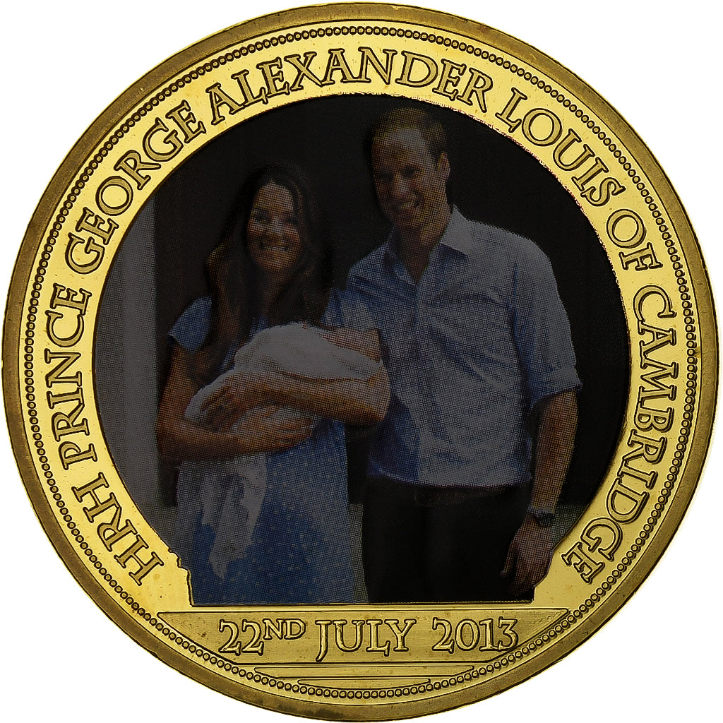 Royaume-Uni, Médaille, Prince George Alexander Louis of Cambridge, Copper Gilt