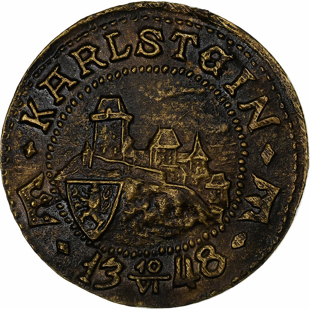 Tschechische Republik, Medaille, Karlstein, Karel IV, Messing, UNZ