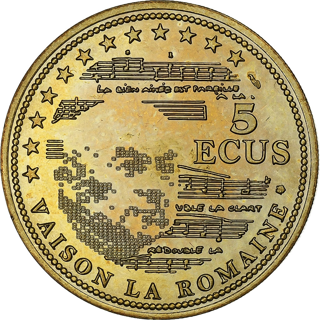 Francia, 5 Ecus, Choralies, Vaison-la-Romaine, 1995, Cupro-aluminium-nickel, SPL