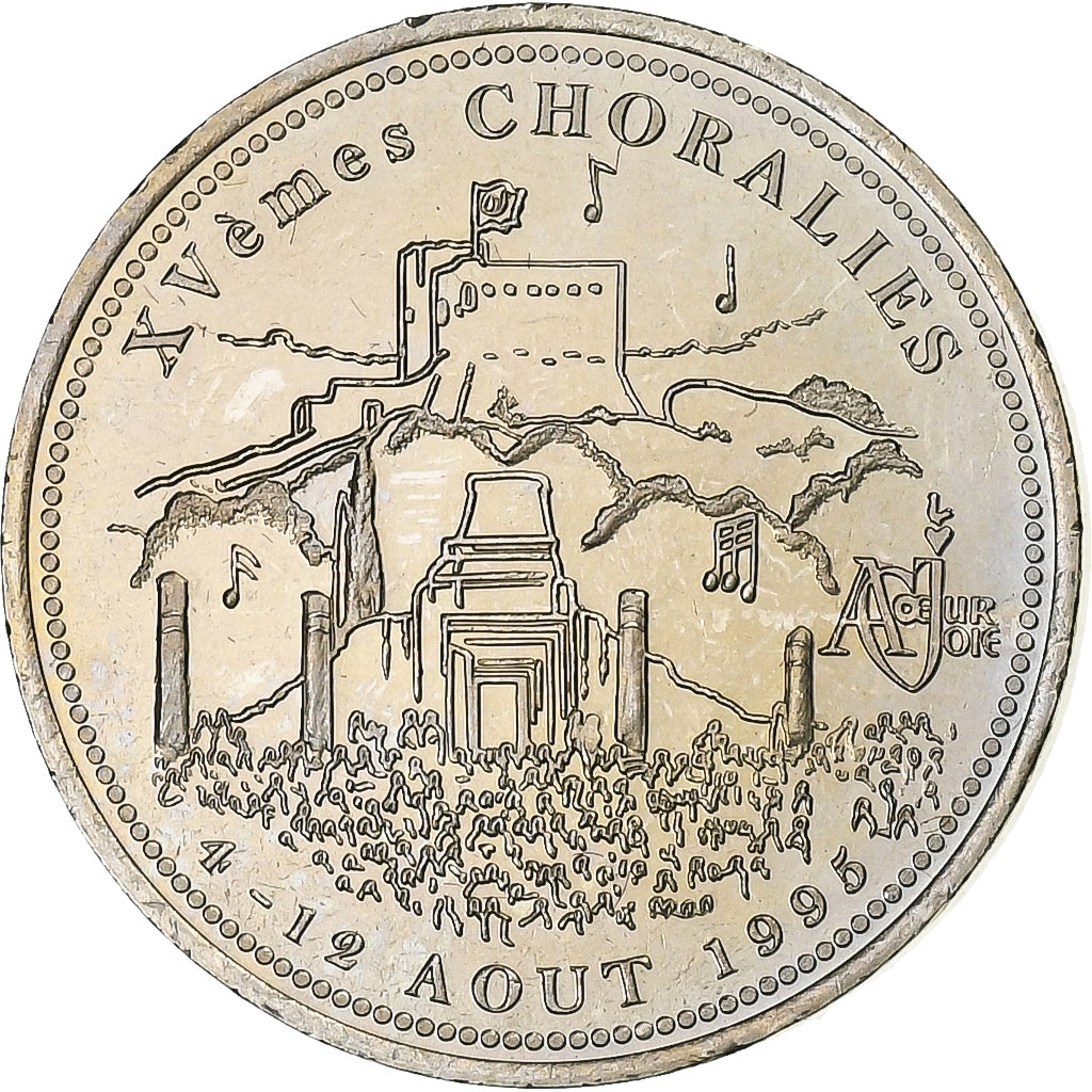 France, 1/2 Ecu, Choralies, Vaison-la-Romaine, 1995, Cupro Nickel, MS(63)