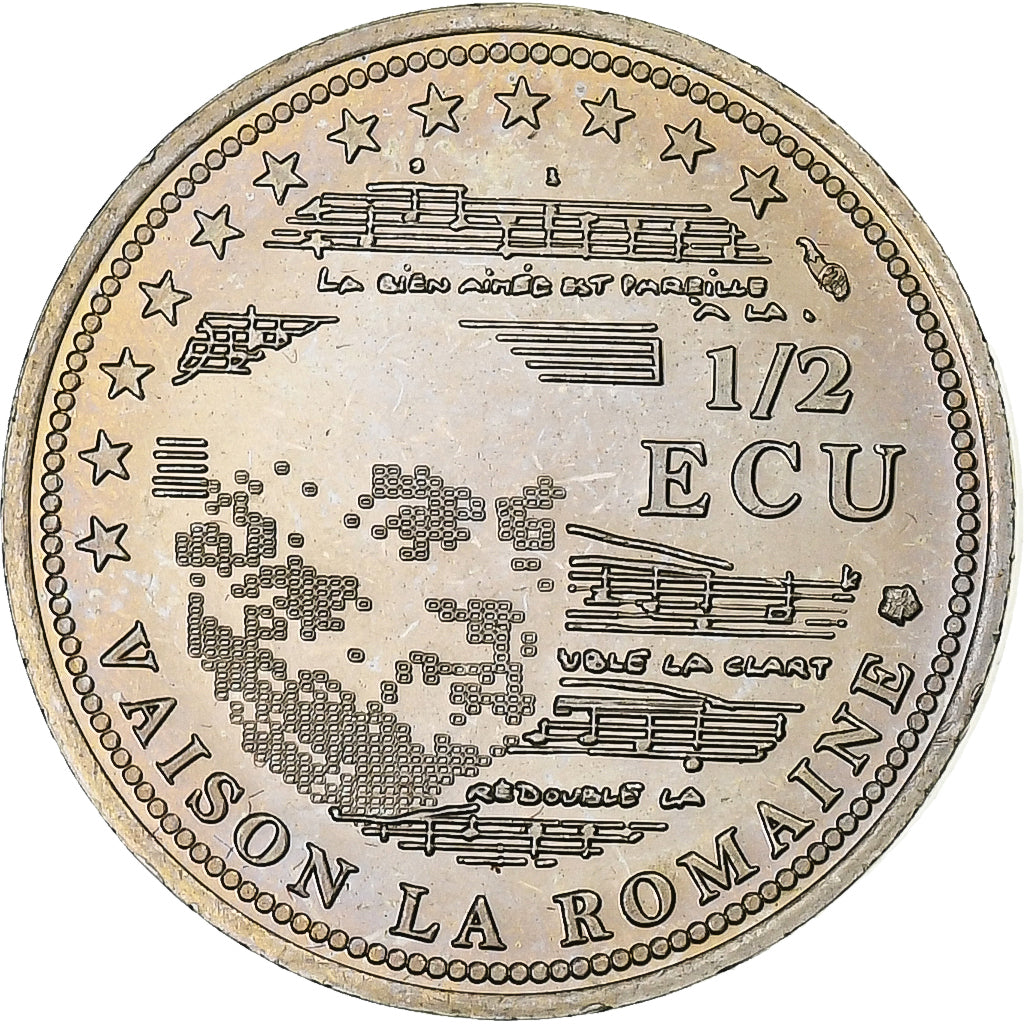 France, 1/2 Ecu, Choralies, Vaison-la-Romaine, 1995, Cupro Nickel, MS(63)