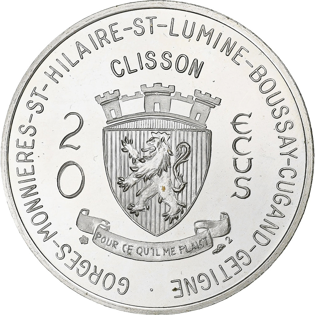 France, 20 ECU, Clisson, 1995, Argent, SPL