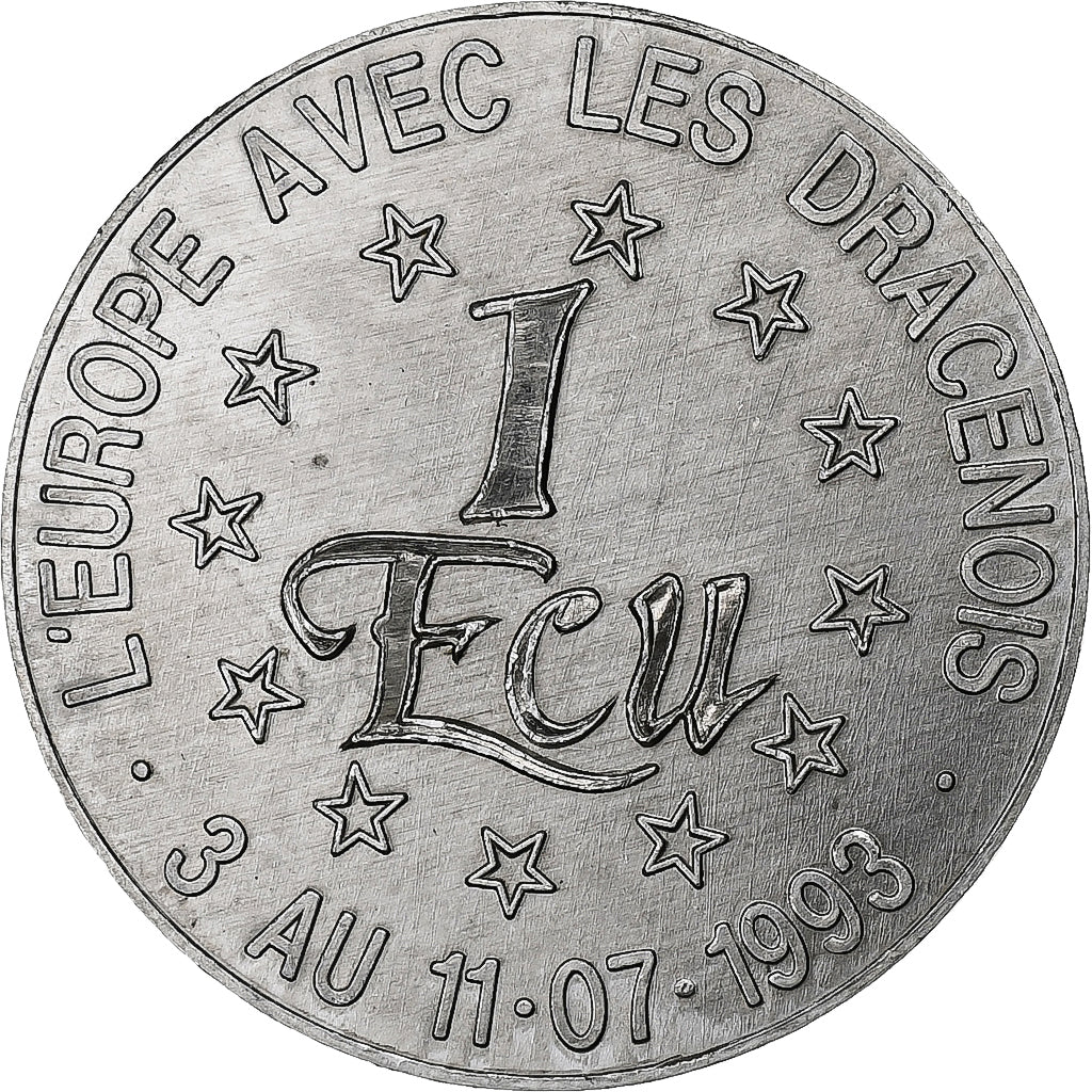 France, Ecu, Draguignan, 40ème Foire de l'Olive, 1993, Aluminium, Cardot