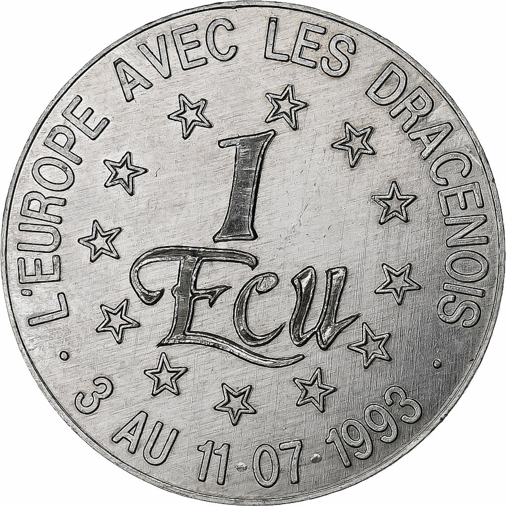 France, Ecu, Draguignan, 40ème Foire de l'Olive, 1993, Aluminium, Cardot