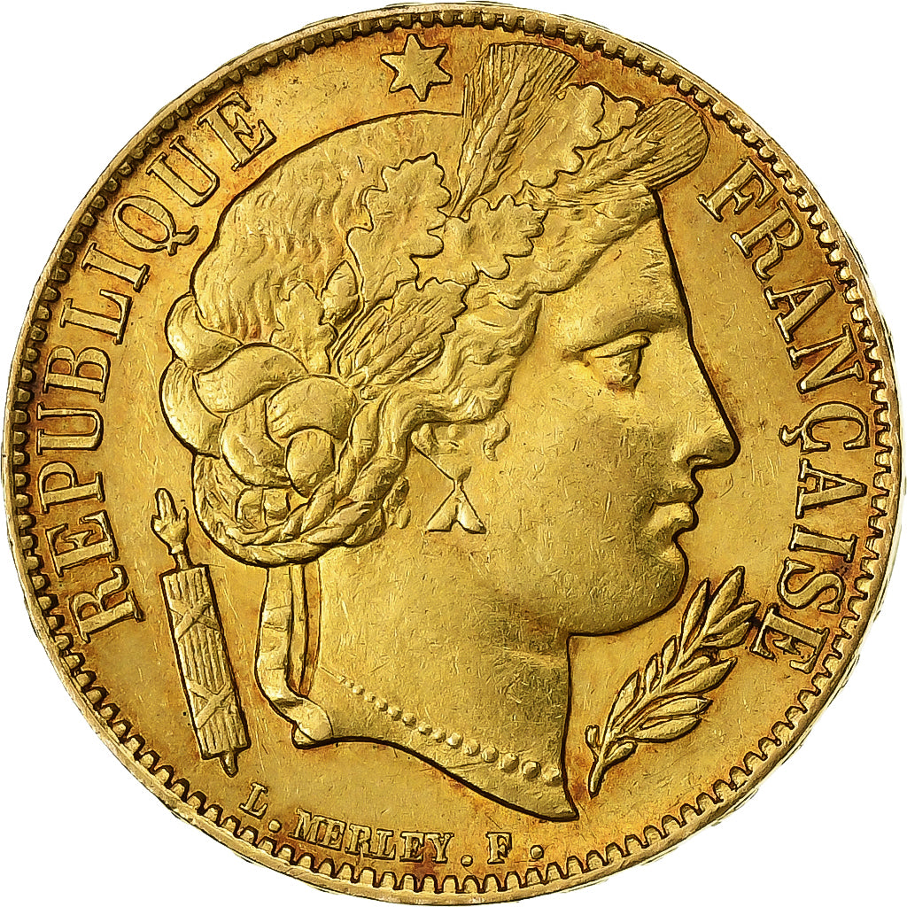 France, 20 Francs, Cérès, 1851, Paris, Gold, AU(55-58), Gadoury:1059, KM:762