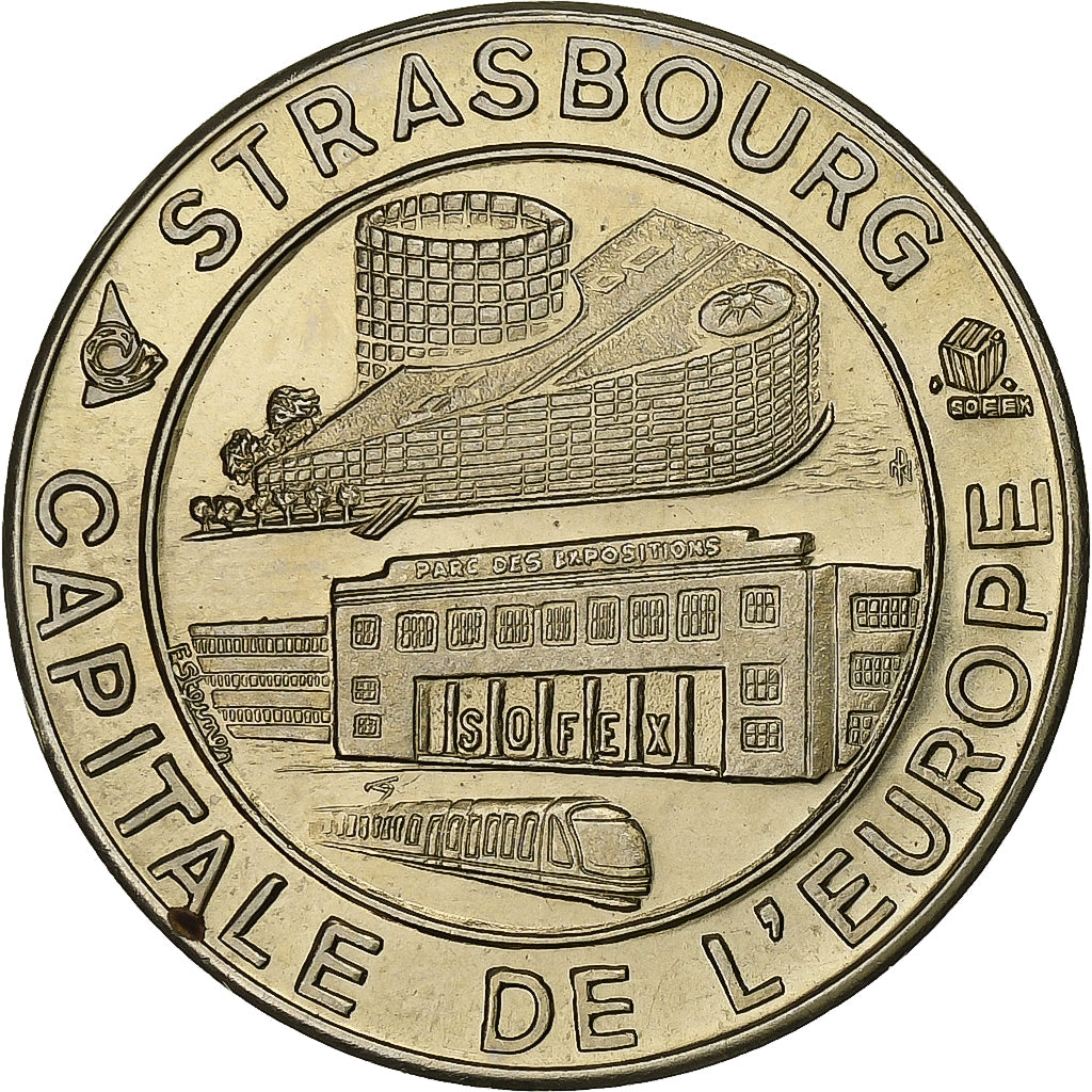 Francia, medaglia, Euros des Villes, 1 Ecu de Strasbourg, 1994, Nichel, SPL