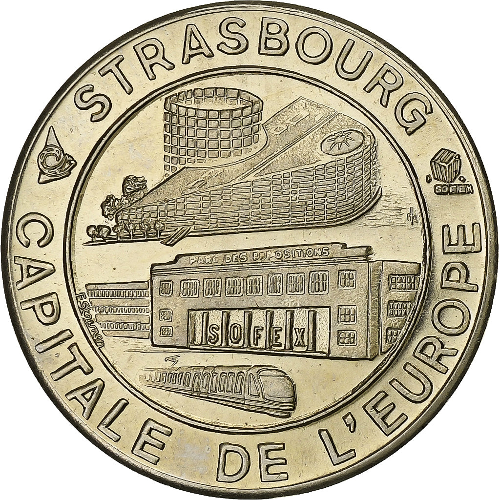 Francia, medaglia, Euros des Villes, 1 Ecu de Strasbourg, 1994, Nichel, SPL