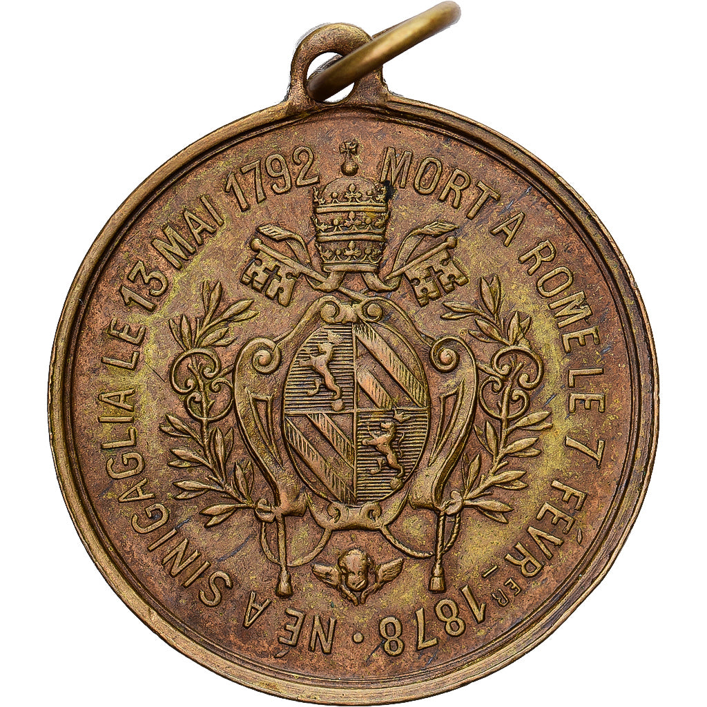 Vatican, Medal, Mort du Pape Pie IX, 1878, AU(55-58), Copper