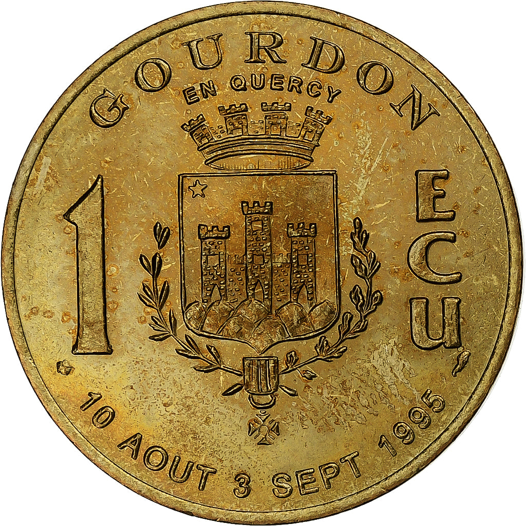 Francia, medaglia, Euros des Villes, 1 Ecu de Gourdon, 1995