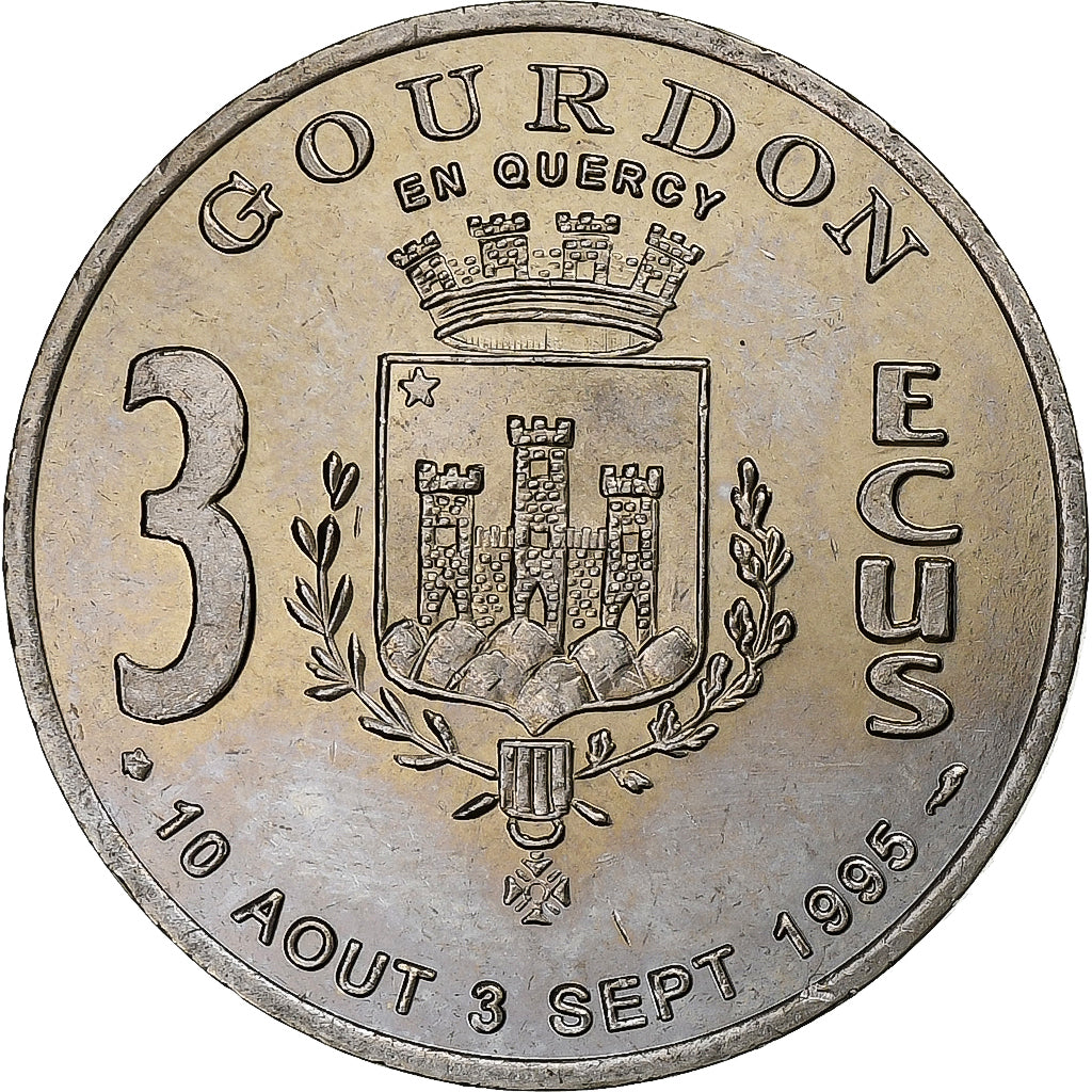 Francia, medaglia, 3 Ecus de Gourdon, 1995, Nichel, SPL