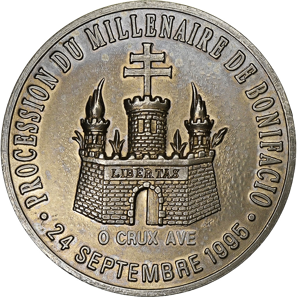 Francia, 5 Ecu, Bonifacio, 1995, Nichel, SPL-