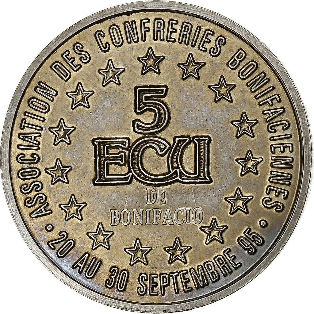 Francia, 5 Ecu, Bonifacio, 1995, Nichel, SPL-