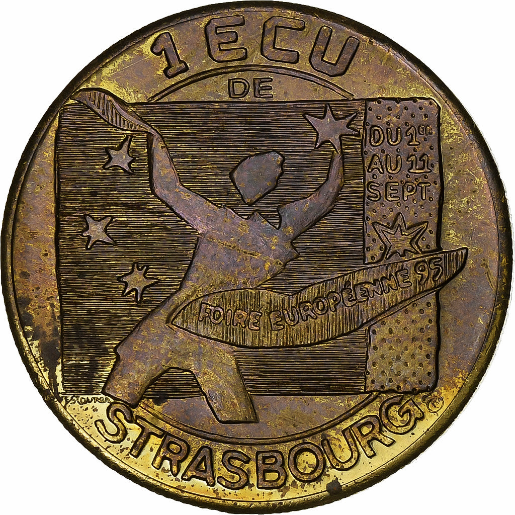 Francia, medaglia, Euros des Villes, 1 Ecu de Strasbourg, 1995