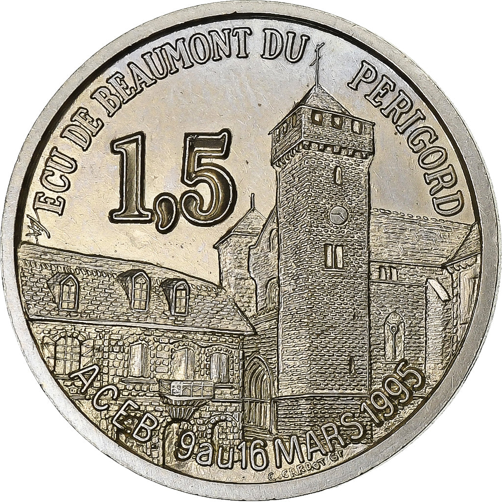 Francia, medaglia, 1.5 Ecu de Beaumont du Périgord, 1995, Nichel, SPL