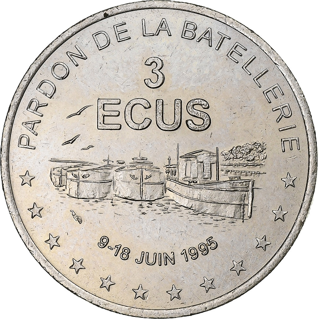 Francia, medaglia, 3 Ecus Conflans-Sainte-Honorine, 1995, Nichel, SPL-