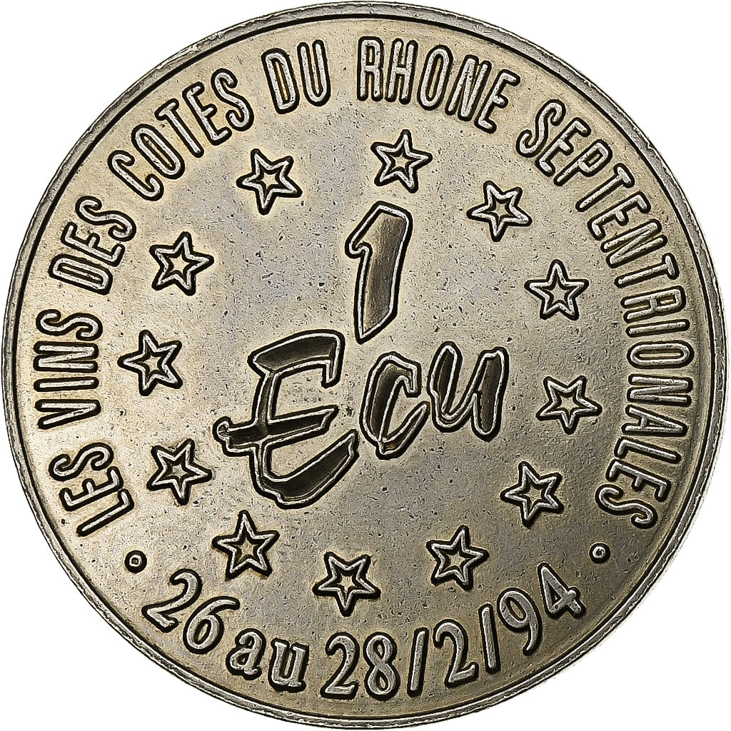 France, Medal, Ecu Tain-L'Hermitage, 1994, Nickel, MS(63)