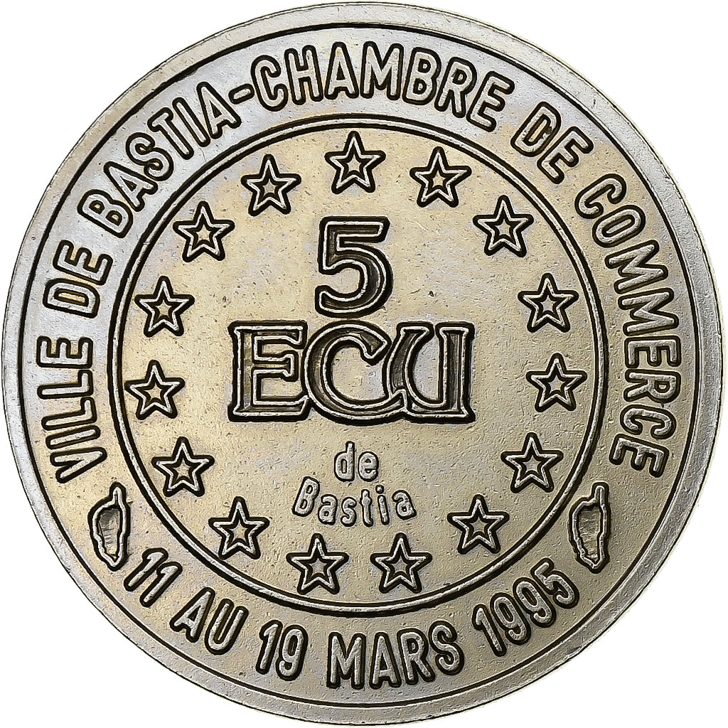 France, 5 Ecus, BASTIA, 1995, AU(55-58)
