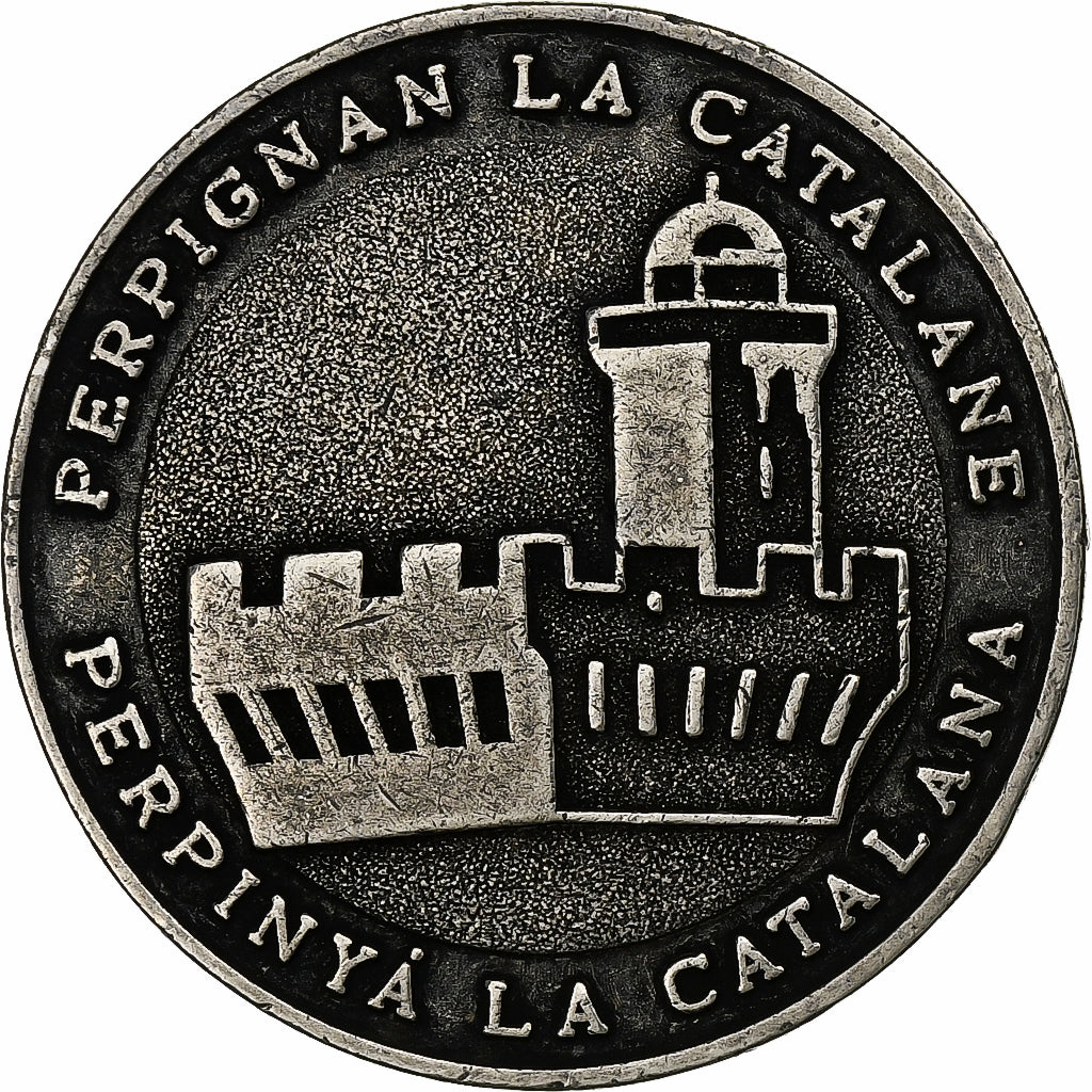 France, Ecu, Perpignan la catalane, 1994, Nickel, AU(55-58)