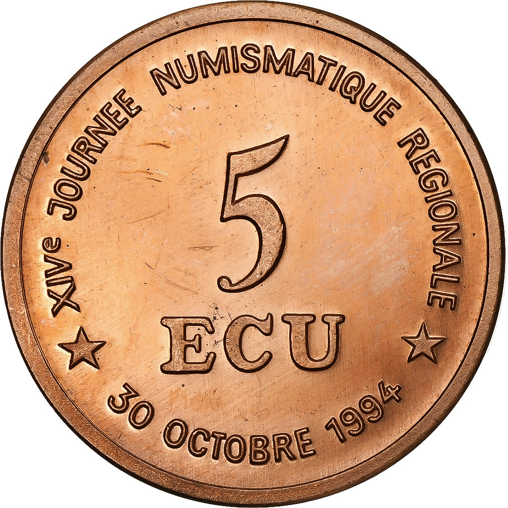 Francia, ficha, 5 Ecu de Colmar, 1994, Rame, SPL