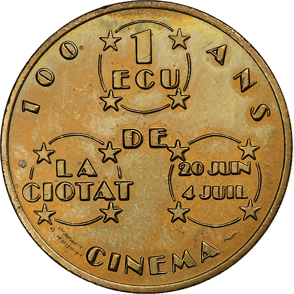 France, Médaille, Euros des Villes, 1 Ecu de la Ciotat, 1995, Cupronickel