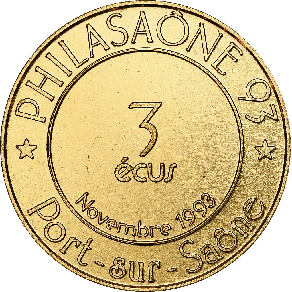 Francia, 3 Ecu, Port-sur-Saône, 1993, N.C., SPL