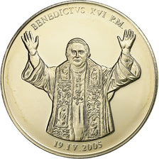 Vatican, Medal, Le Pape Benoit XVI, 2005, Copper Plated Silver, MS(65-70)