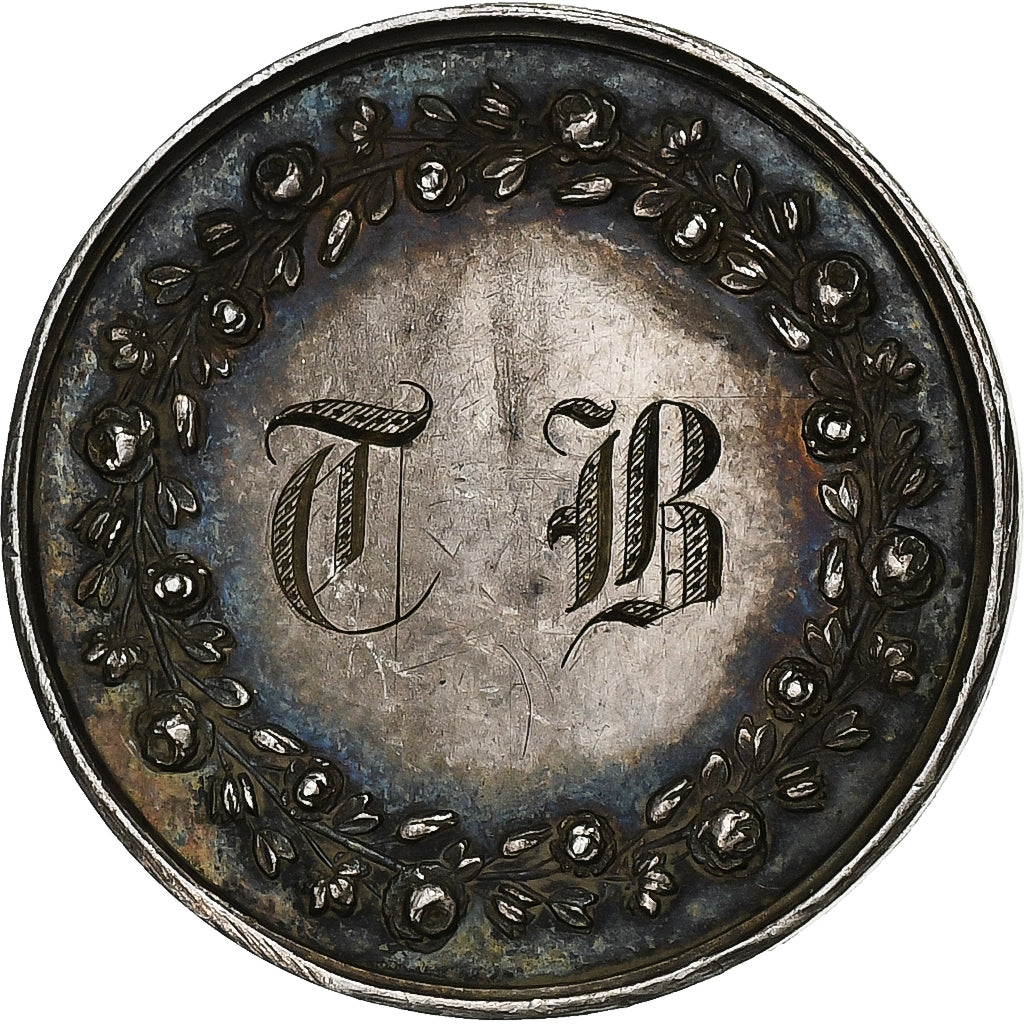 France, Medal, Mariage Chrétien, 1850, Silver, AU(55-58)