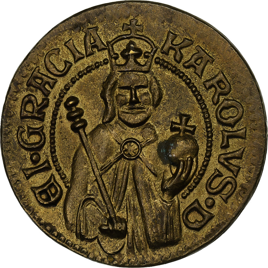 Frankreich, Medaille, Karl IV, Roi de Bohême, Messing, Restrike, VZ